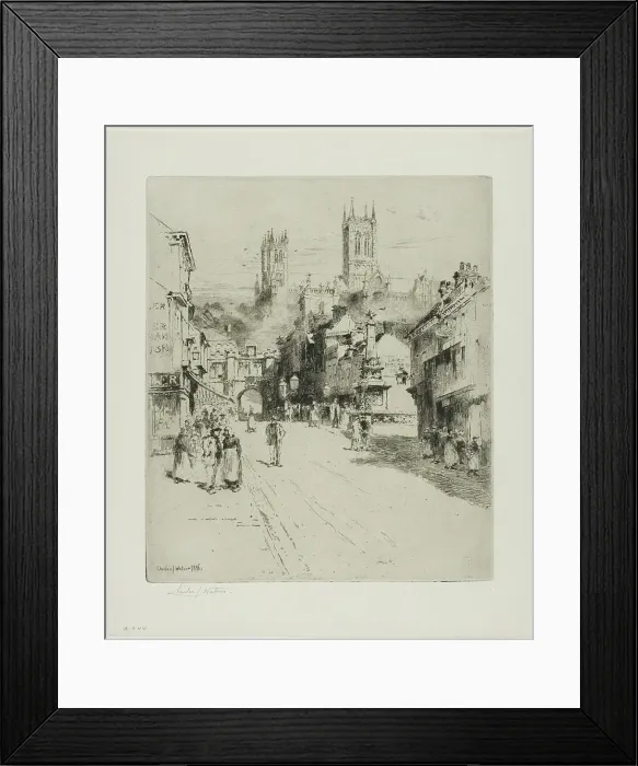 Framed Print : Lincoln Cathedral, 1896. Creator: Charles John Watson Framed Print : Lincoln Cathedral, 1896. Creator: Charles John Watson