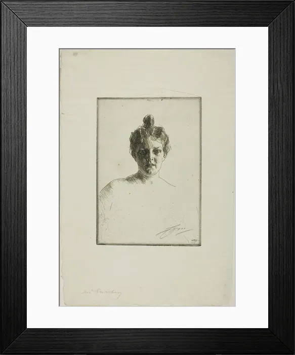 Framed Print : Mrs. Runeberg, 1900. Creator: Anders Leonard Zorn Framed Print : Mrs. Runeberg, 1900. Creator: Anders Leonard Zorn