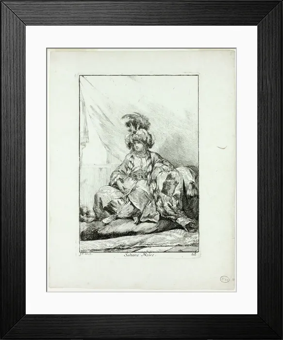 Framed Print : Sultane Noire, plate 28 from Caravanne du Sultan à la Mecque, 1748. Creator: Joseph-Marie Vien the Elder Framed Print : Sultane Noire, plate 28 from Caravanne du Sultan à la Mecque, 1748. Creator: Joseph-Marie Vien the Elder