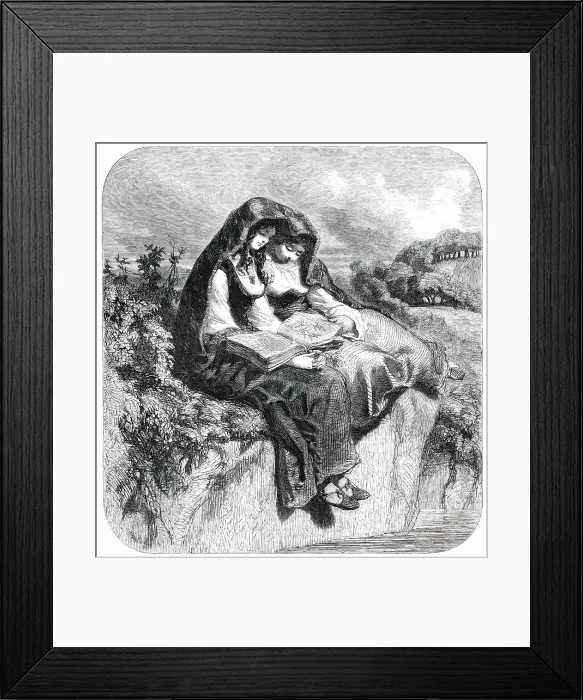 Framed Print : Sweet Summer Time - drawn by Gavarni, 1850. Creator: Unknown Framed Print : Sweet Summer Time - drawn by Gavarni, 1850. Creator: Unknown