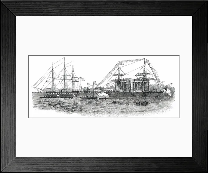 Framed Print : Reception of Lord Gough at Calcutta, 1850. Creator: Unknown Framed Print : Reception of Lord Gough at Calcutta, 1850. Creator: Unknown