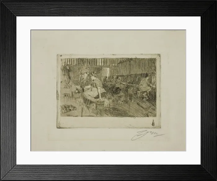 Framed Print : The Little Brewery, 1890. Creator: Anders Leonard Zorn Framed Print : The Little Brewery, 1890. Creator: Anders Leonard Zorn