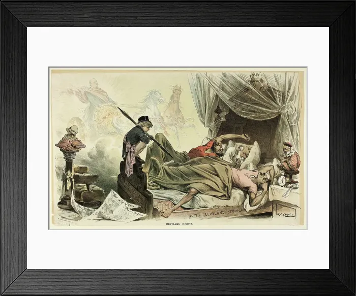 Framed Print : Restless Nights, from Puck, n.d. Creator: Joseph Keppler Framed Print : Restless Nights, from Puck, n.d. Creator: Joseph Keppler