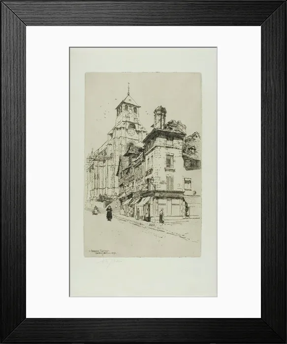Framed Print : St. Jacques, Lisieux, 1890. Creator: Charles John Watson Framed Print : St. Jacques, Lisieux, 1890. Creator: Charles John Watson