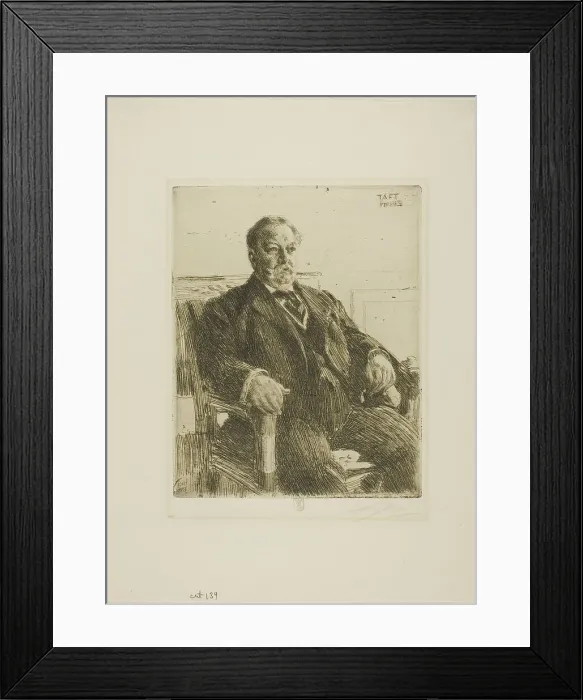 Framed Print : President William H. Taft, 1911. Creator: Anders Leonard Zorn