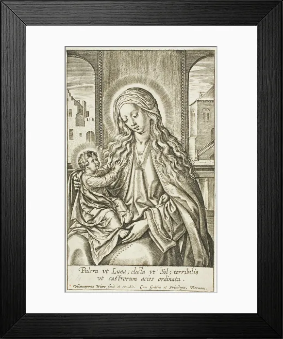 Framed Print : The Virgin and Child, n.d. Creator: Jan Wierix