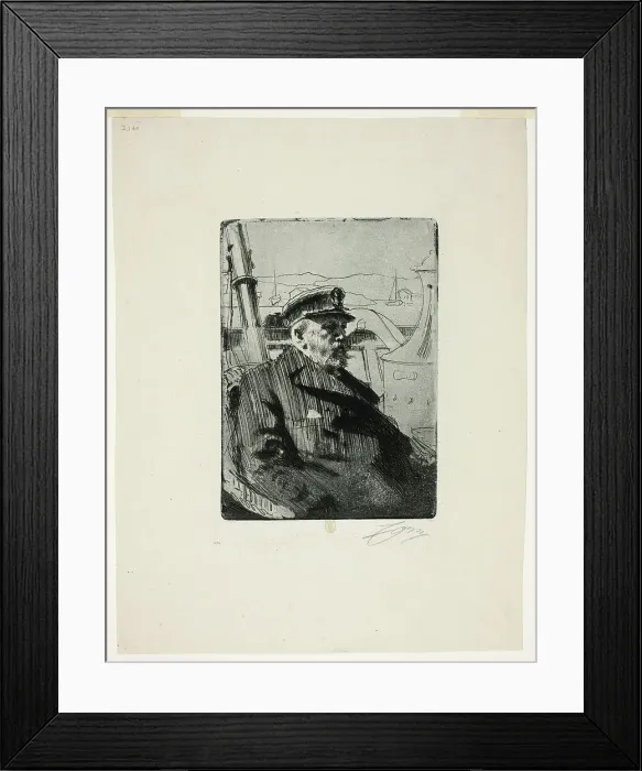 Framed Print : King Oscar II (Second plate), 1898. Creator: Anders Leonard Zorn Framed Print : King Oscar II (Second plate), 1898. Creator: Anders Leonard Zorn
