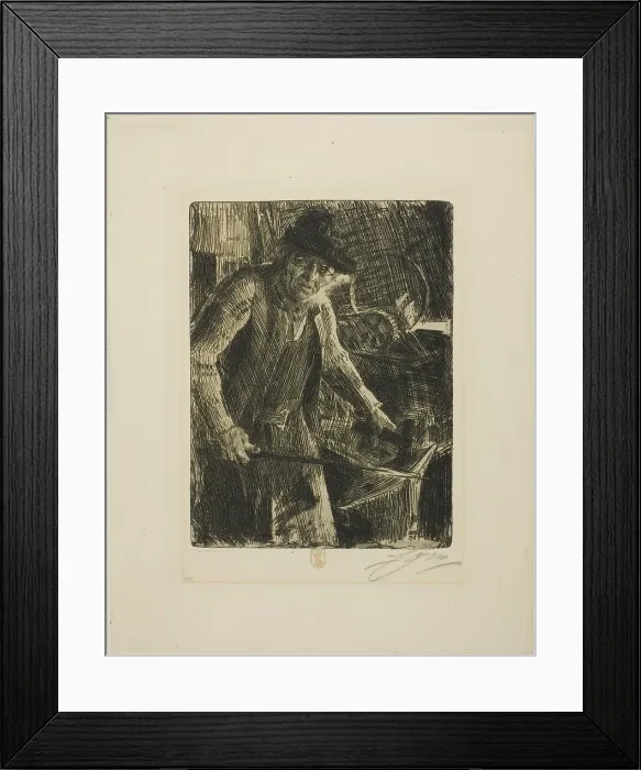 Framed Print : The Master-Smith, 1907. Creator: Anders Leonard Zorn Framed Print : The Master-Smith, 1907. Creator: Anders Leonard Zorn