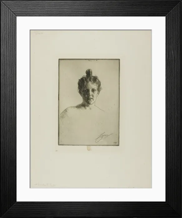 Framed Print : Mrs. Runeberg, 1900. Creator: Anders Leonard Zorn Framed Print : Mrs. Runeberg, 1900. Creator: Anders Leonard Zorn