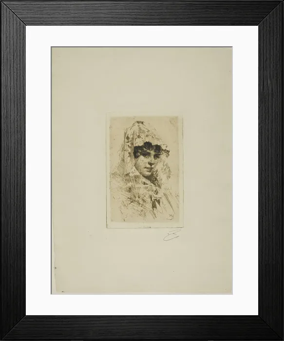 Framed Print : Spanish Woman, 1884. Creator: Anders Leonard Zorn Framed Print : Spanish Woman, 1884. Creator: Anders Leonard Zorn