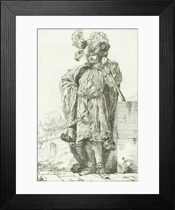 Framed Print : The Persian Ambassador, plate eighteen from Caravanne du Sultane à la Mecque, 1748. Creator: Joseph-Marie Vien the Elder Framed Print : The Persian Ambassador, plate eighteen from Caravanne du Sultane à la Mecque, 1748. Creator: Joseph-Marie Vien the Elder