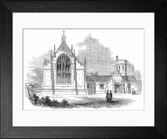 Framed Print : Chapel of the Consumption Hospital at Brompton, 1850. Creator: Unknown Framed Print : Chapel of the Consumption Hospital at Brompton, 1850. Creator: Unknown