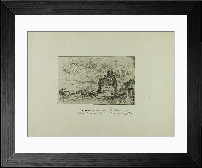Framed Print : Demolition of the Rue des Francs-Bourgeois Saint Marcel, 1873. Creator: Johan Barthold Jongkind Framed Print : Demolition of the Rue des Francs-Bourgeois Saint Marcel, 1873. Creator: Johan Barthold Jongkind
