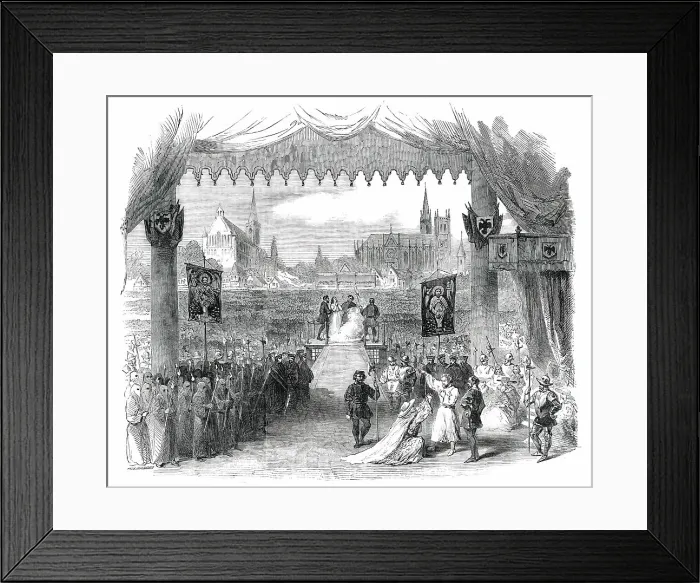 Framed Print : Scene the Last from La Juive, at the Royal Italian Opera, 1850. Creator: Walter George Mason. Scene the Last from La Juive, at the Royal Italian Opera, 1850. Creator: Walter George Mason Framed Print : Scene the Last from La Juive, at the Royal Italian Opera, 1850. Creator: Walter George Mason. Scene the Last from La Juive, at the Royal Italian Opera, 1850. Creator: Walter George Mason