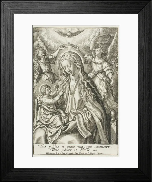 Framed Print : Virgin and Child, before 1619. Creator: Jan Wierix Framed Print : Virgin and Child, before 1619. Creator: Jan Wierix