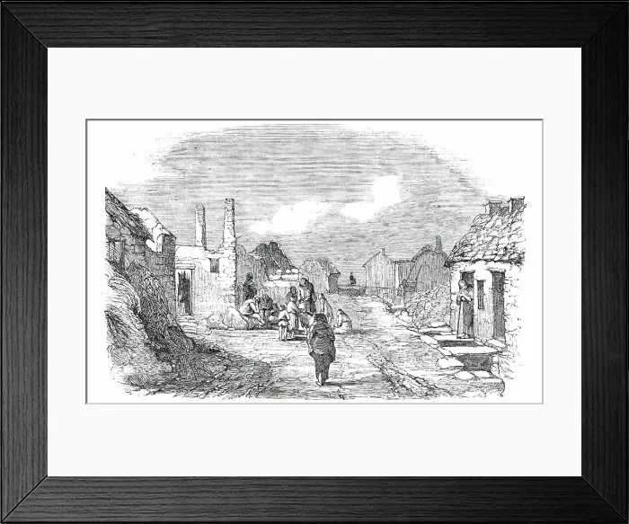 Framed Print : The Village of Killard, 1850. Creator: Unknown Framed Print : The Village of Killard, 1850. Creator: Unknown