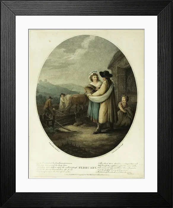 Framed Print : February, October 1, 1793. Creator: Francesco Bartolozzi Framed Print : February, October 1, 1793. Creator: Francesco Bartolozzi