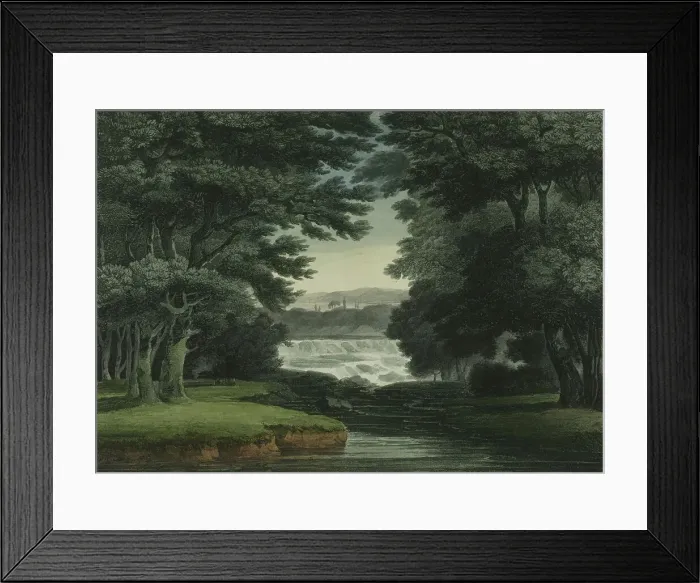 Framed Print : Falls of St. Anthony on the Mississippi, plate seven of the first number of Picturesque... 1819 / 21. Creator: John Hill Framed Print : Falls of St. Anthony on the Mississippi, plate seven of the first number of Picturesque... 1819 / 21. Creator: John Hill