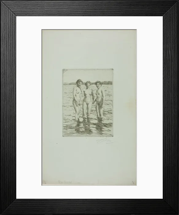 Framed Print : The Three Graces, 1910. Creator: Anders Leonard Zorn Framed Print : The Three Graces, 1910. Creator: Anders Leonard Zorn