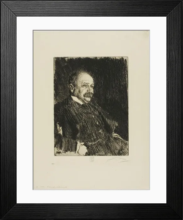 Framed Print : Colonel Lamont III (Bust), 1904. Creator: Anders Leonard Zorn Framed Print : Colonel Lamont III (Bust), 1904. Creator: Anders Leonard Zorn