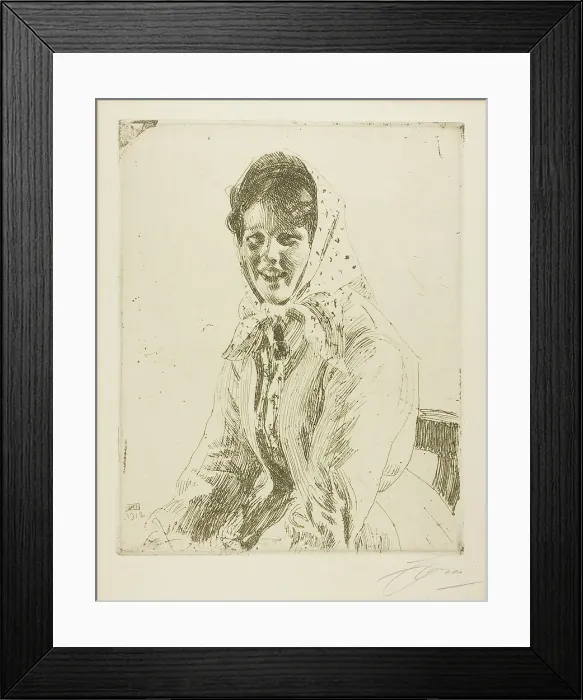 Framed Print : Skerikulla (A Skeri Girl), 1912. Creator: Anders Leonard Zorn Framed Print : Skerikulla (A Skeri Girl), 1912. Creator: Anders Leonard Zorn