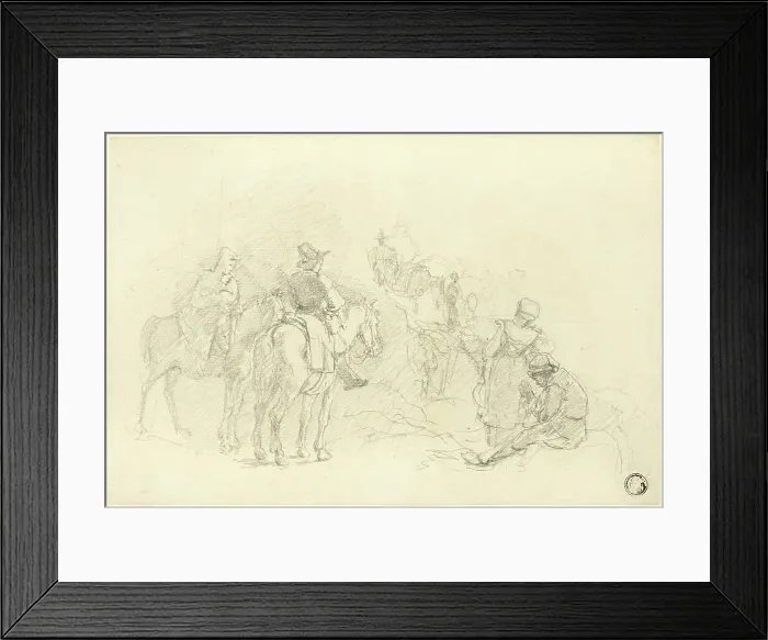 Framed Print : Resting Travelers, n.d. Creator: Augustus Wall Callcott