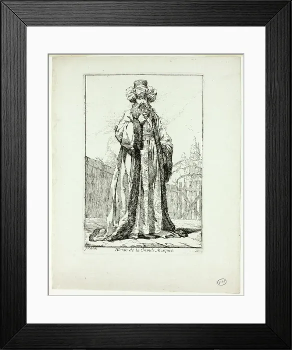 Framed Print : Himan de la Grand Mosquèe, plate eleven from Caravanne du Sultan à la Mecque, 1748. Creator: Joseph-Marie Vien the Elder Framed Print : Himan de la Grand Mosquèe, plate eleven from Caravanne du Sultan à la Mecque, 1748. Creator: Joseph-Marie Vien the Elder