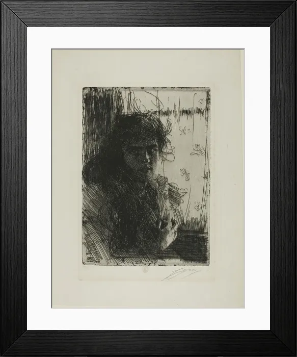 Framed Print : An Irish Girl or Annie, 1894. Creator: Anders Leonard Zorn Framed Print : An Irish Girl or Annie, 1894. Creator: Anders Leonard Zorn