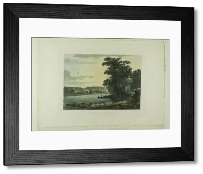 Framed Print : View above the Falls of Schuylkill, plate three of the first number of Picturesque View... 1819 / 21. Creator: John Hill Framed Print : View above the Falls of Schuylkill, plate three of the first number of Picturesque View... 1819 / 21. Creator: John Hill