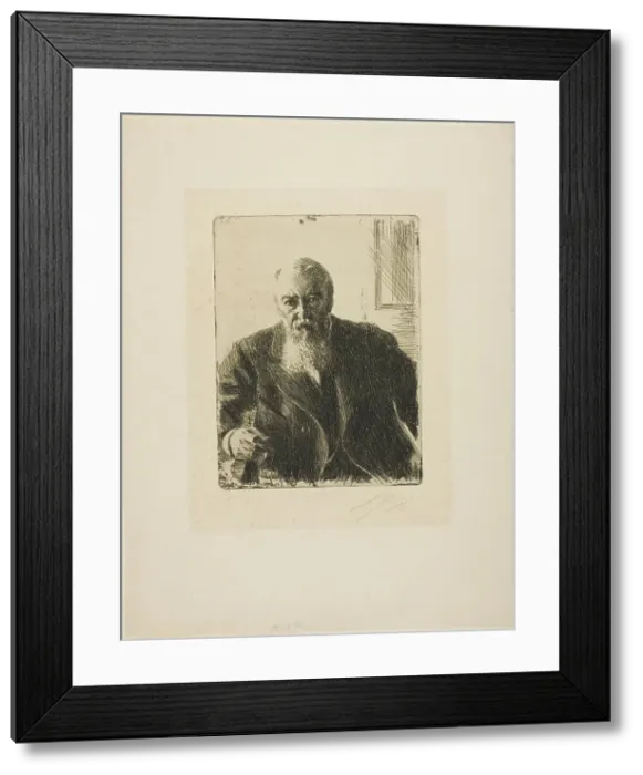 Framed Print : C. F. Liljevalch, 1909. Creator: Anders Leonard Zorn Framed Print : C. F. Liljevalch, 1909. Creator: Anders Leonard Zorn