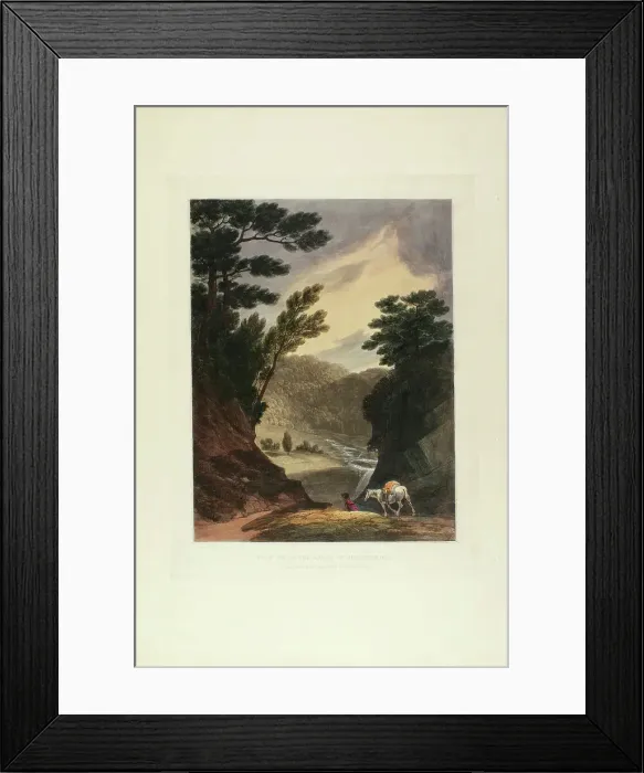 Framed Print : View Near the Schuylkill Falls, Pennsylvania, plate five of the first number of Picture... 1819 / 21. Creator: John Hill Framed Print : View Near the Schuylkill Falls, Pennsylvania, plate five of the first number of Picture... 1819 / 21. Creator: John Hill