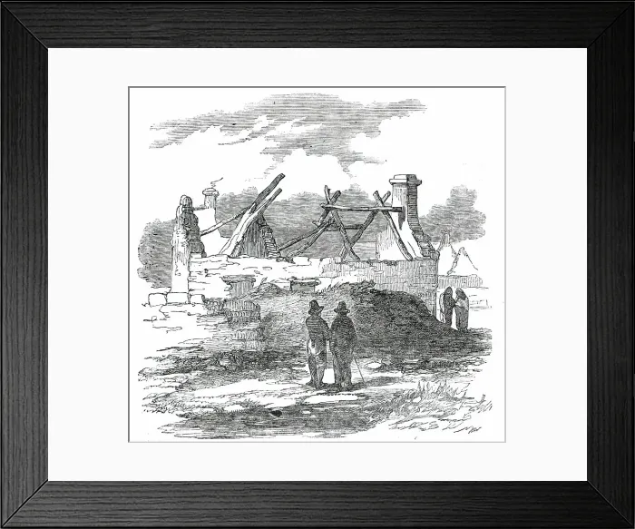 Framed Print : Cabin of Pat. MacNamara, Village of Clear, 1850. Creator: Unknown Framed Print : Cabin of Pat. MacNamara, Village of Clear, 1850. Creator: Unknown