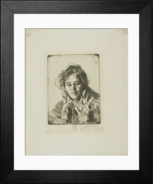 Framed Print : Young Girl from Mora (Kråkberg's Anna), 1903. Creator: Anders Leonard Zorn Framed Print : Young Girl from Mora (Kråkberg's Anna), 1903. Creator: Anders Leonard Zorn