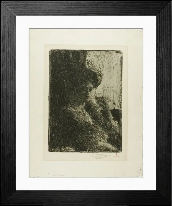 Framed Print : Betty Nansen, 1905. Creator: Anders Leonard Zorn Framed Print : Betty Nansen, 1905. Creator: Anders Leonard Zorn
