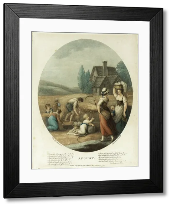 Framed Print : August, August 30, 1793. Creator: Francesco Bartolozzi Framed Print : August, August 30, 1793. Creator: Francesco Bartolozzi