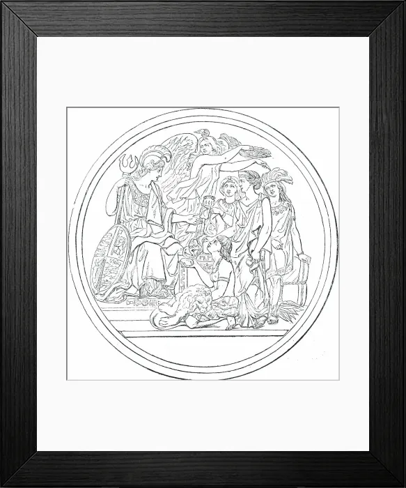 Framed Print : Great Exhibition of 1851 - Prize Medals (£50 each) - No. 28. - M. Wiener, 1850. Creator: Unknown Framed Print : Great Exhibition of 1851 - Prize Medals (£50 each) - No. 28. - M. Wiener, 1850. Creator: Unknown