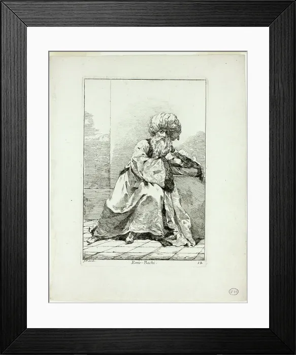 Framed Print : Emir Bachi, plate twelve from Caravanne du Sultan à la Mecque, 1748. Creator: Joseph-Marie Vien the Elder Framed Print : Emir Bachi, plate twelve from Caravanne du Sultan à la Mecque, 1748. Creator: Joseph-Marie Vien the Elder