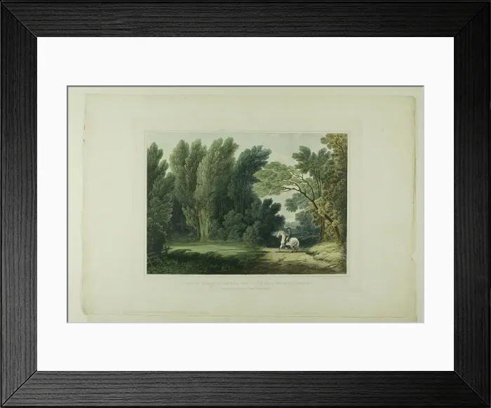Framed Print : View of the Spot Where General Ross Fell, Near Baltimore, plate six of the first number... 1819 / 21. Creator: John Hill Framed Print : View of the Spot Where General Ross Fell, Near Baltimore, plate six of the first number... 1819 / 21. Creator: John Hill