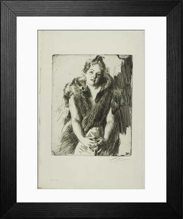 Framed Print : Maja von Heijne, 1900. Creator: Anders Leonard Zorn Framed Print : Maja von Heijne, 1900. Creator: Anders Leonard Zorn