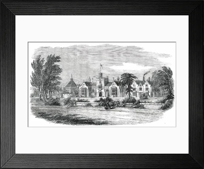 Framed Print : The New Free Grammar and Commercial School at Loughborough, 1850. Creator: Unknown Framed Print : The New Free Grammar and Commercial School at Loughborough, 1850. Creator: Unknown