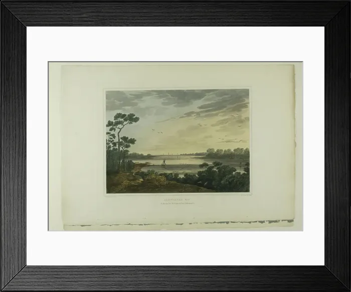 Framed Print : Lynnhaven Bay, plate one of the second number of Picturesque Views of American Scenery, 1819 / 21. Creator: John Hill Framed Print : Lynnhaven Bay, plate one of the second number of Picturesque Views of American Scenery, 1819 / 21. Creator: John Hill