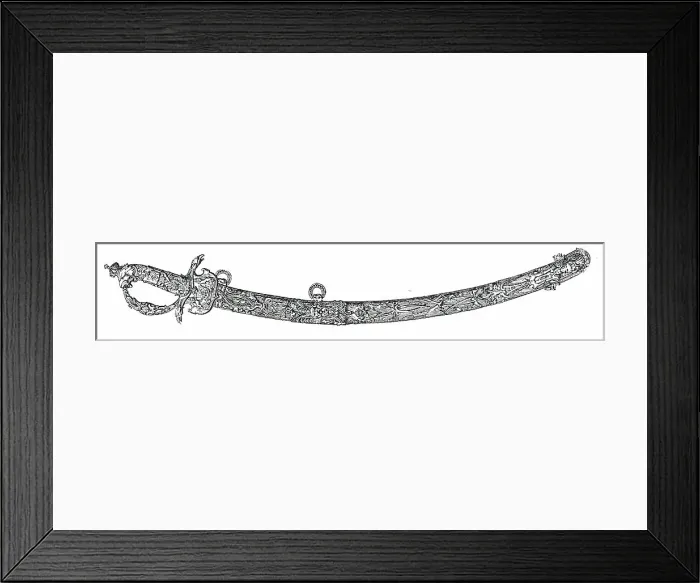 Framed Print : State Sword for the Emperor of Hayti, 1850. Creator: Unknown Framed Print : State Sword for the Emperor of Hayti, 1850. Creator: Unknown