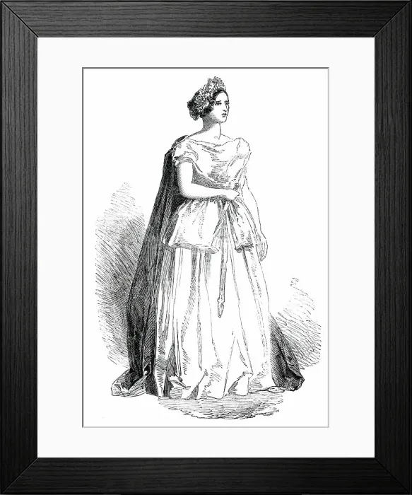 Framed Print : Madame Fiorentini, as Norma (at Her Majesty's Theatre), 1850. Creator: Unknown. Madame Fiorentini, as Norma (at Her Majesty's Theatre), 1850. Creator: Unknown Framed Print : Madame Fiorentini, as Norma (at Her Majesty's Theatre), 1850. Creator: Unknown. Madame Fiorentini, as Norma (at Her Majesty's Theatre), 1850. Creator: Unknown