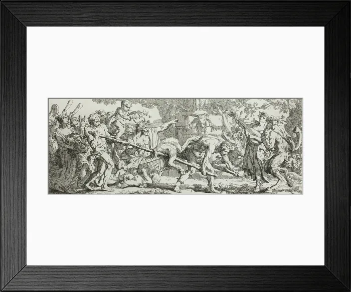 Framed Print : Offering to Bacchus, plate one of four from Le Travaux de la Vendange, 1750. Creator: Joseph-Marie Vien the Elder Framed Print : Offering to Bacchus, plate one of four from Le Travaux de la Vendange, 1750. Creator: Joseph-Marie Vien the Elder