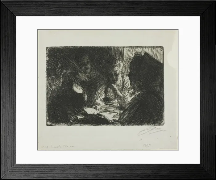 Framed Print : The New Ballad, 1903. Creator: Anders Leonard Zorn Framed Print : The New Ballad, 1903. Creator: Anders Leonard Zorn