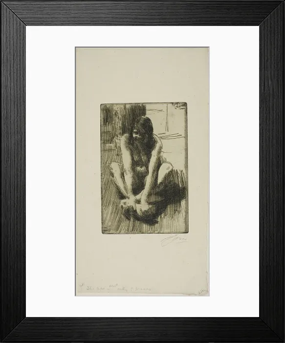 Framed Print : The Frog, 1910. Creator: Anders Leonard Zorn Framed Print : The Frog, 1910. Creator: Anders Leonard Zorn