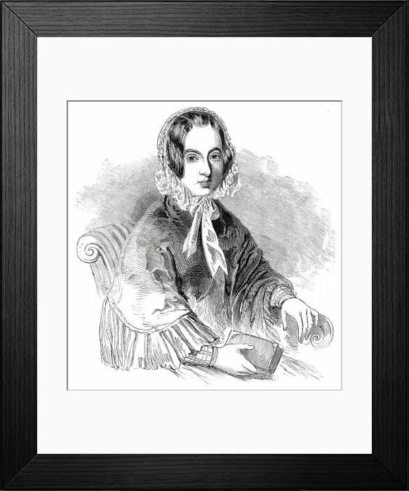 Framed Print : Miss Frederika Bremer, 1850. Creator: Unknown Framed Print : Miss Frederika Bremer, 1850. Creator: Unknown