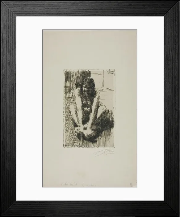 Framed Print : The Frog, 1910. Creator: Anders Leonard Zorn Framed Print : The Frog, 1910. Creator: Anders Leonard Zorn