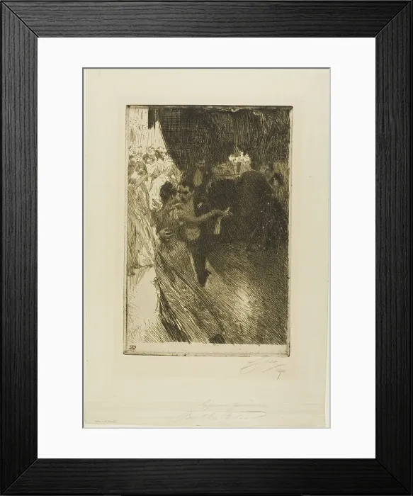 Framed Print : The Waltz, 1891. Creator: Anders Leonard Zorn Framed Print : The Waltz, 1891. Creator: Anders Leonard Zorn