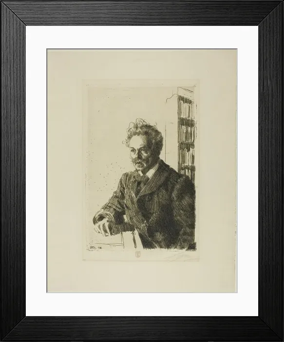 Framed Print : August Strindberg, 1910. Creator: Anders Leonard Zorn Framed Print : August Strindberg, 1910. Creator: Anders Leonard Zorn